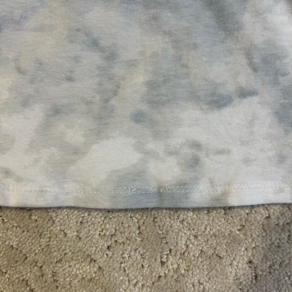 Hollister‎ Women's Lightwash White & Blue Baby Tee V-Neck Size XS - Picture 7 of 8